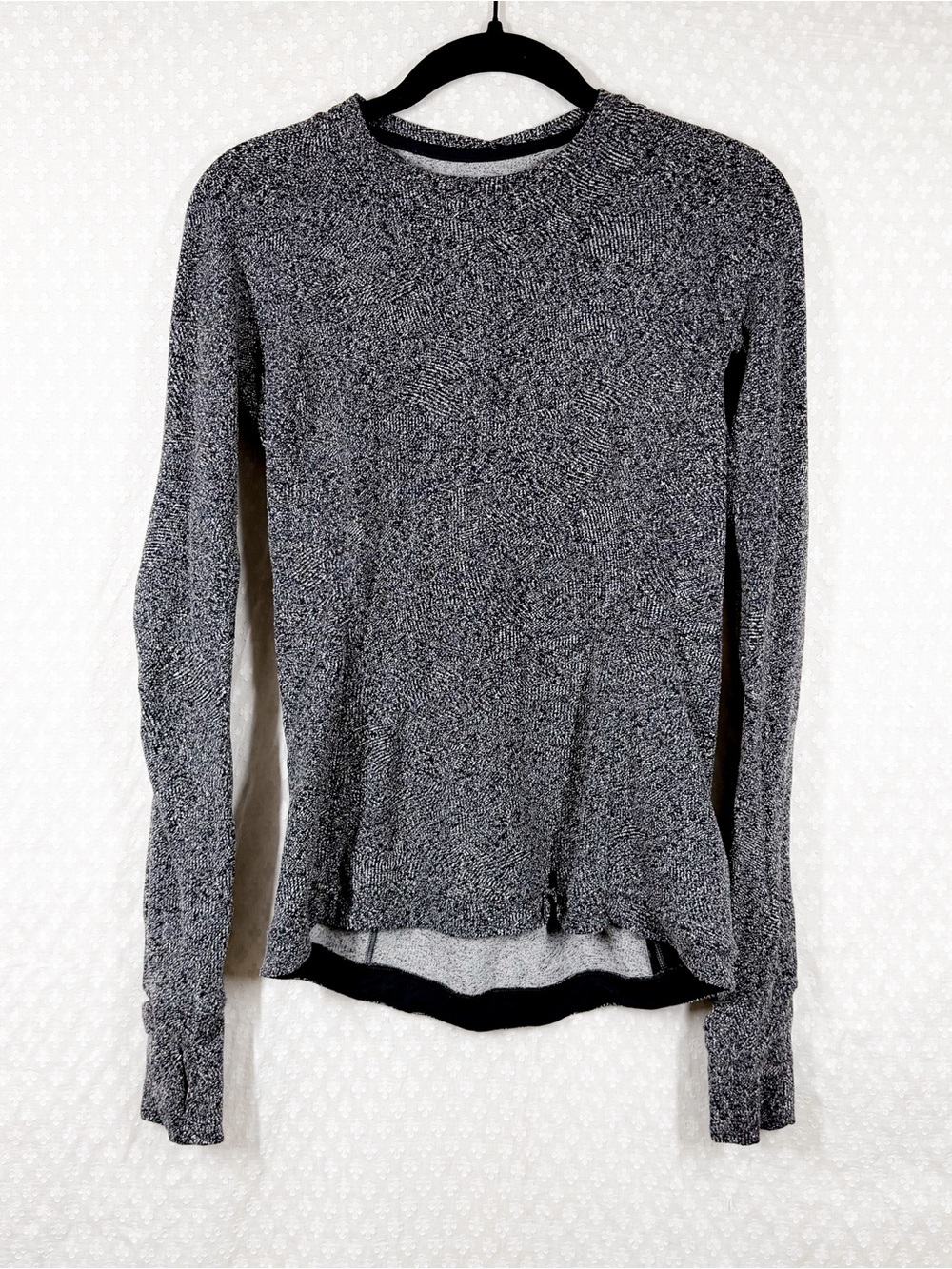 Lululemon Black White Runderful Long Sleeve Top